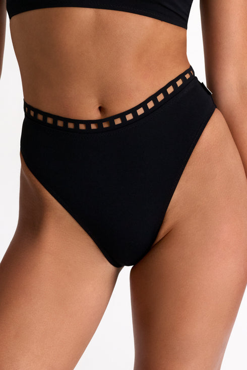 Shan Maeva High-Waisted Bikini Bottom With Mosaic Cutouts - 42580-35-800
